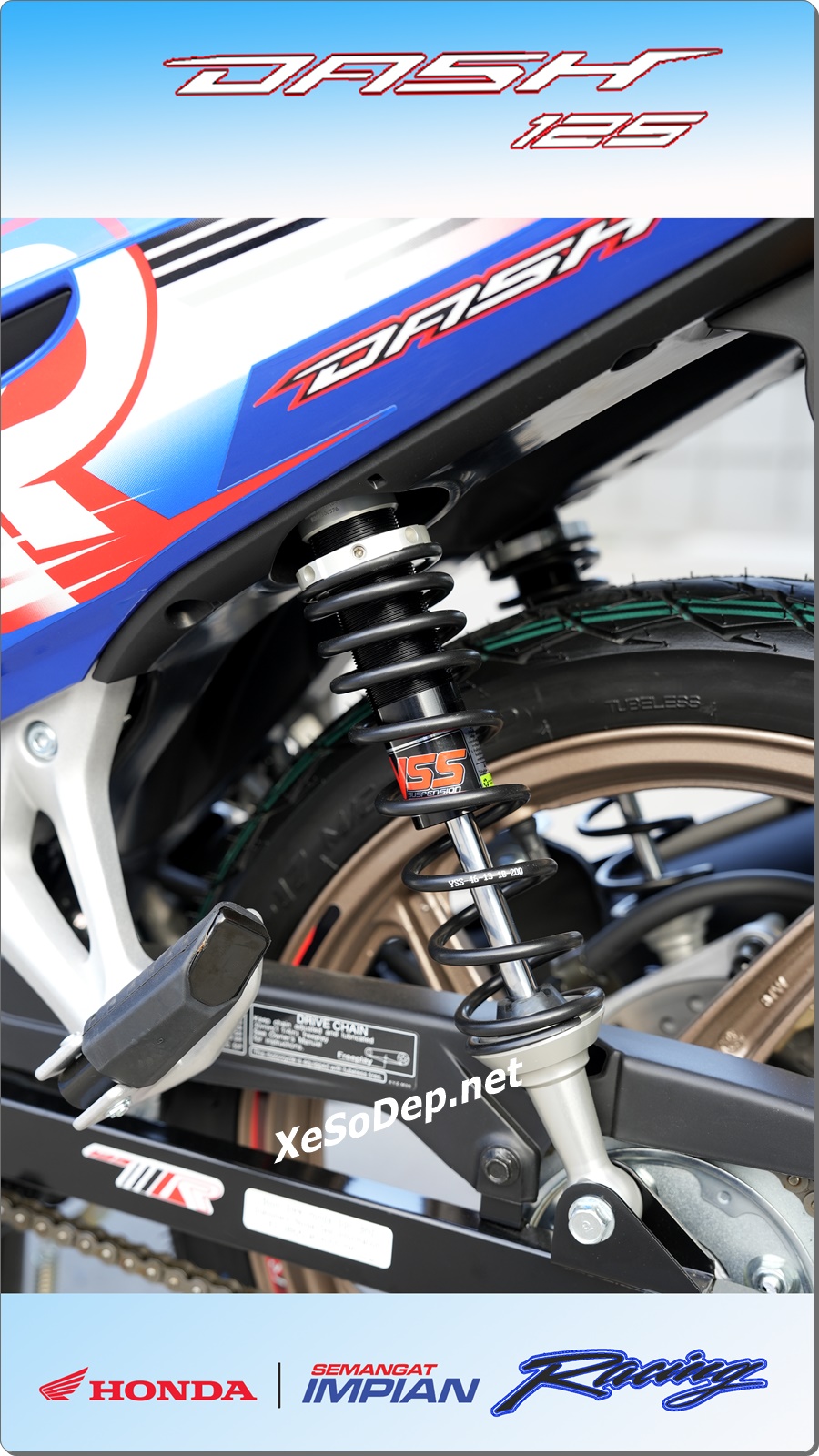 Honda Dash 125 Racing - Custom by Cub House 30 xe Honda Dash 125 Racing Custom by Cub House mau xanh Xe So Dep 6